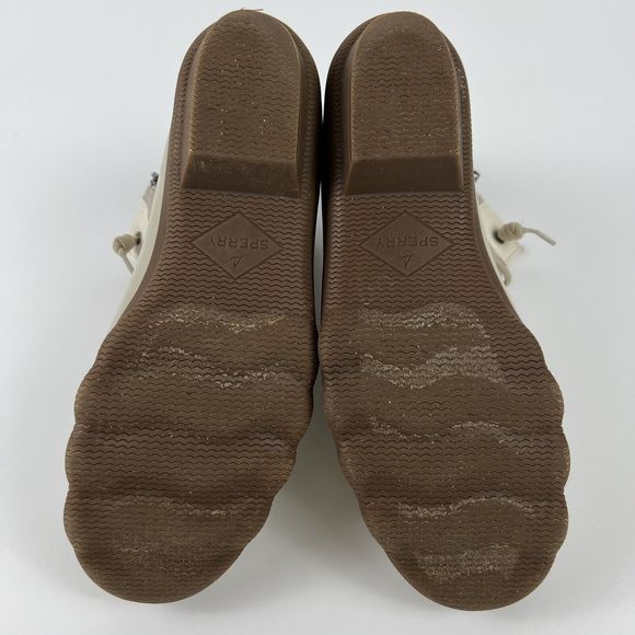 Sperry Waterproof Duck Booties Pink Ivory Women’s 9M Syren Gulf Wool Quilted - Picture 6 of 9